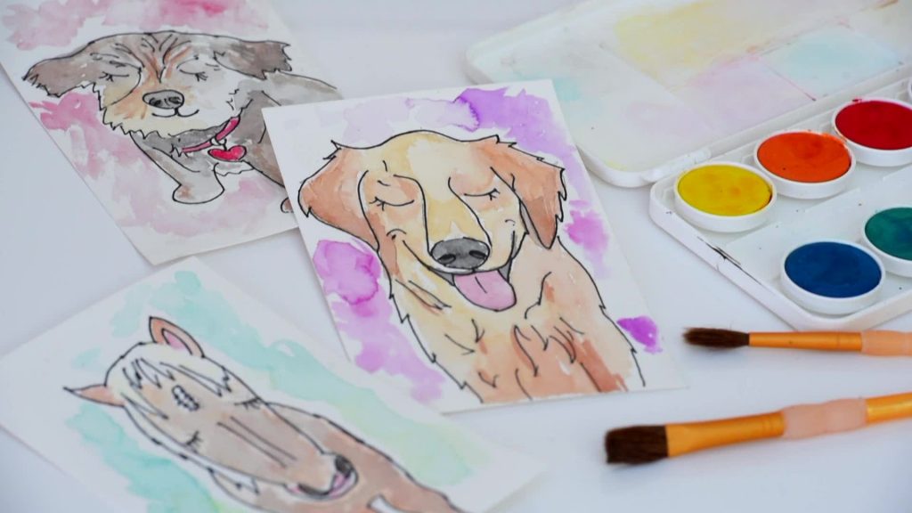 Get the best custom pet portraits made by Painted Paws UK